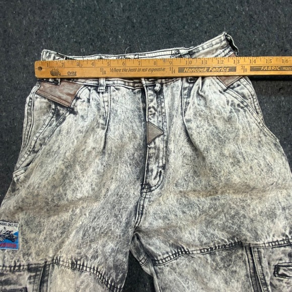 Maneuvers Vintage Grunge Women Size 18 Acid Wash Cargo Utility Pants Distressed - Picture 12 of 15